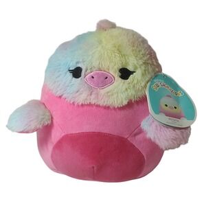 New Squishmallow Abilene Ostrich Emu Rainbow Bird Plush With Tag Kelly Toy 10 in